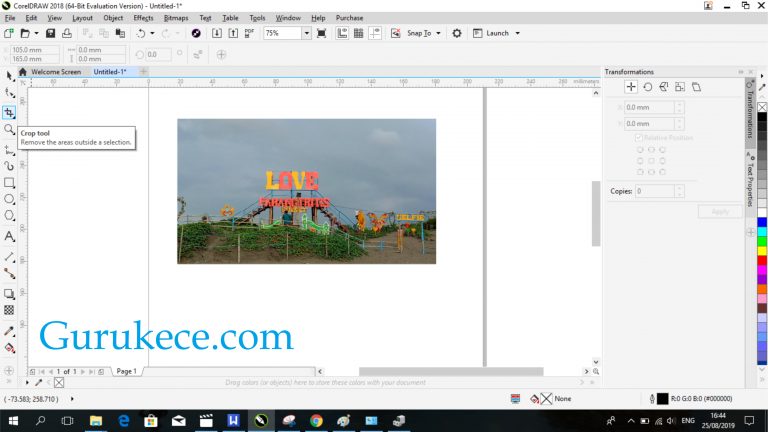 √ Cara Crop Di Corel, Cara Memotong Gambar Di Corel, Lengkap