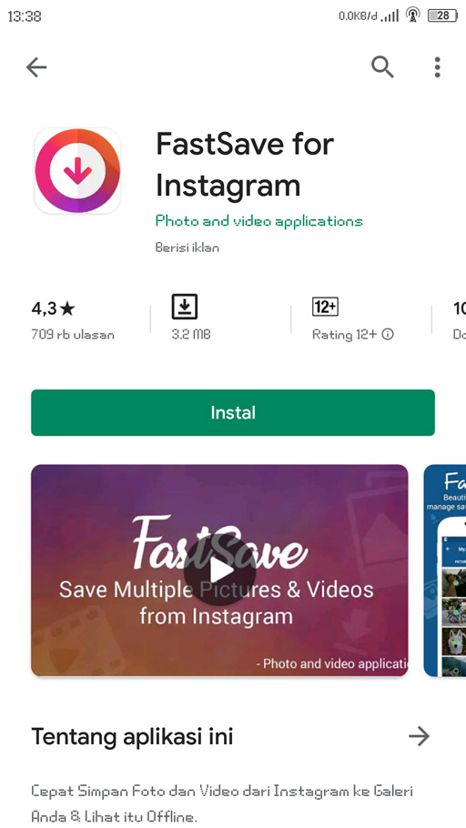 cara download gambar di instagram