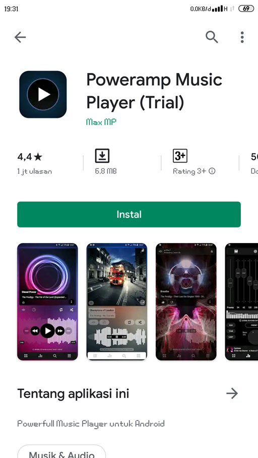 poweramp music player aplikasi pemutar musik
